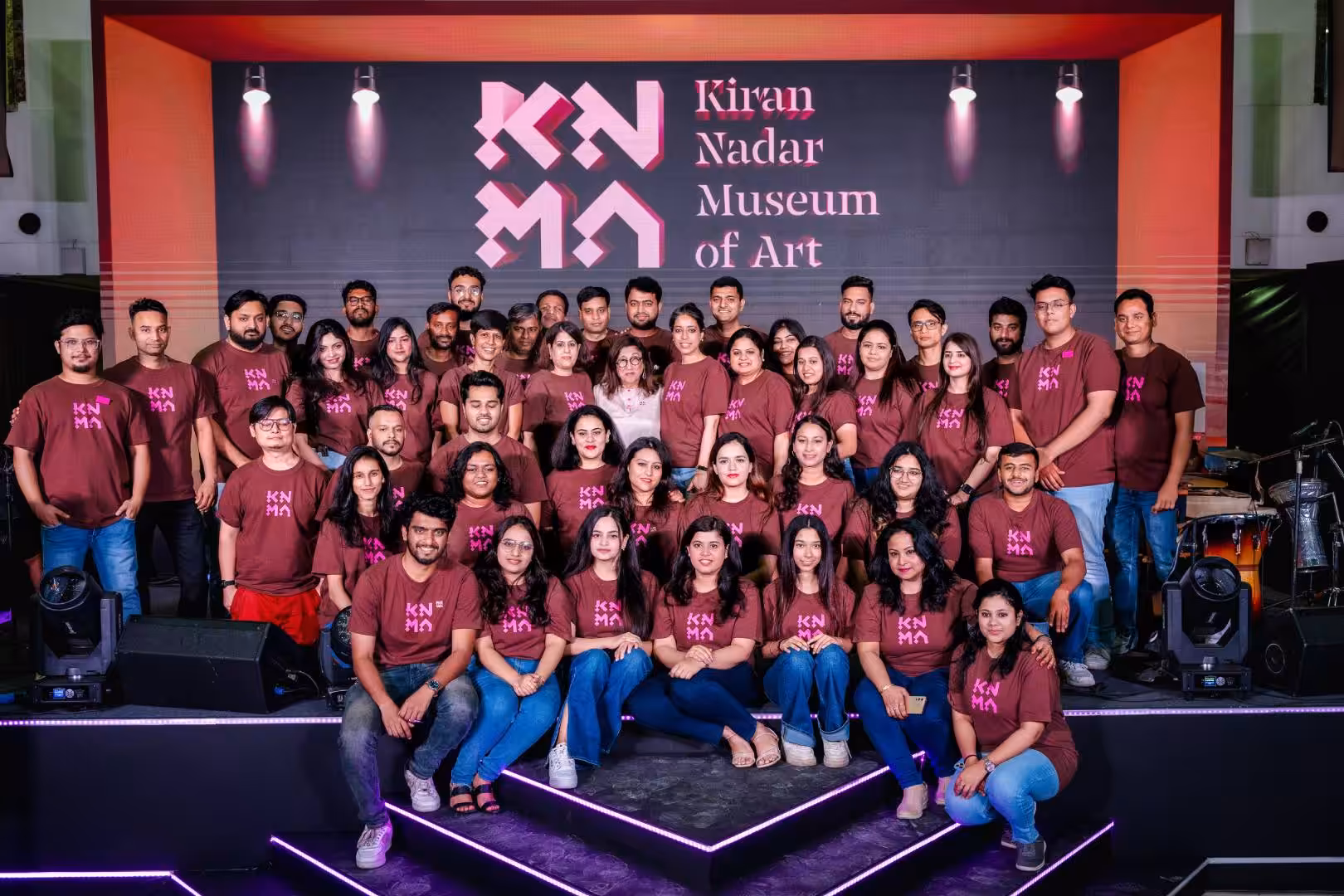Group photo of Kiran Nadar Museum of Art staff members