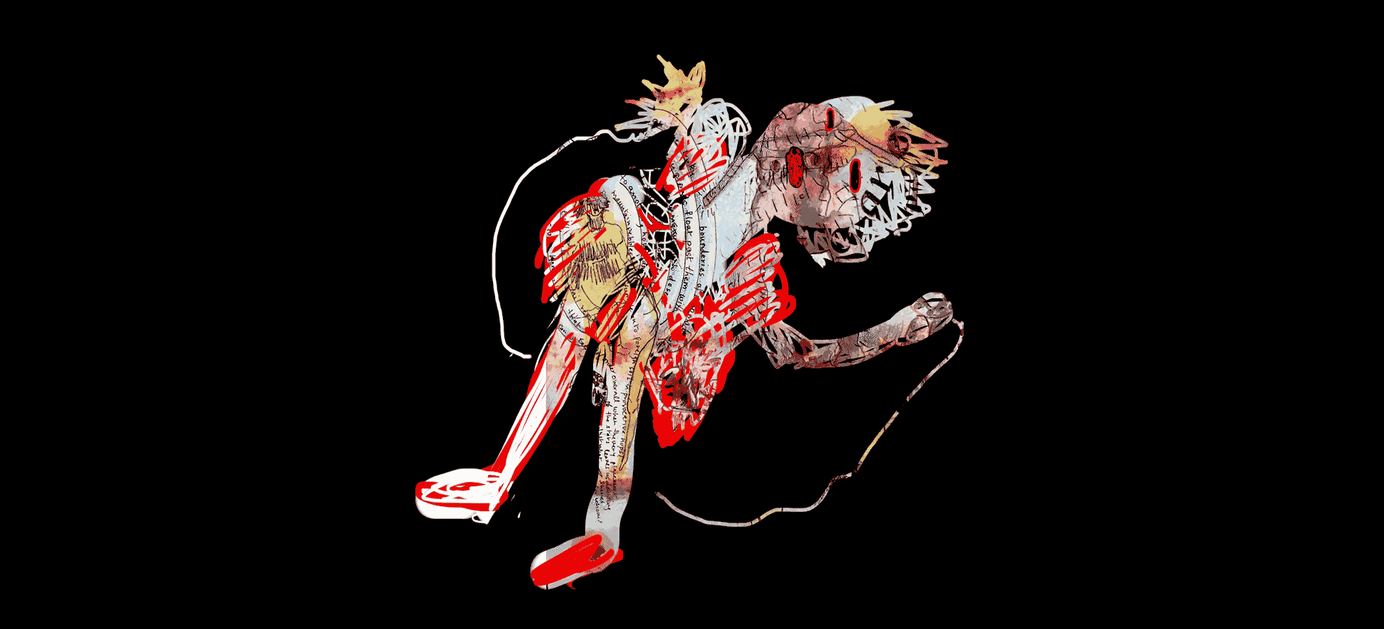 Promotional GIF for 'Nalini Malani – Of Woman Born', a Collateral Event of Biennale Arte 2026 presented by the Kiran Nadar Museum of Art