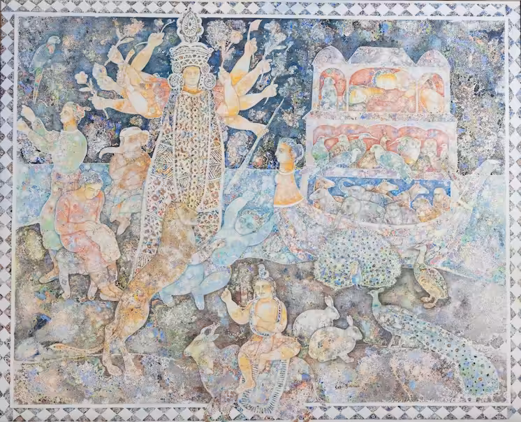 Artwork titled Durga by Sakti Burman