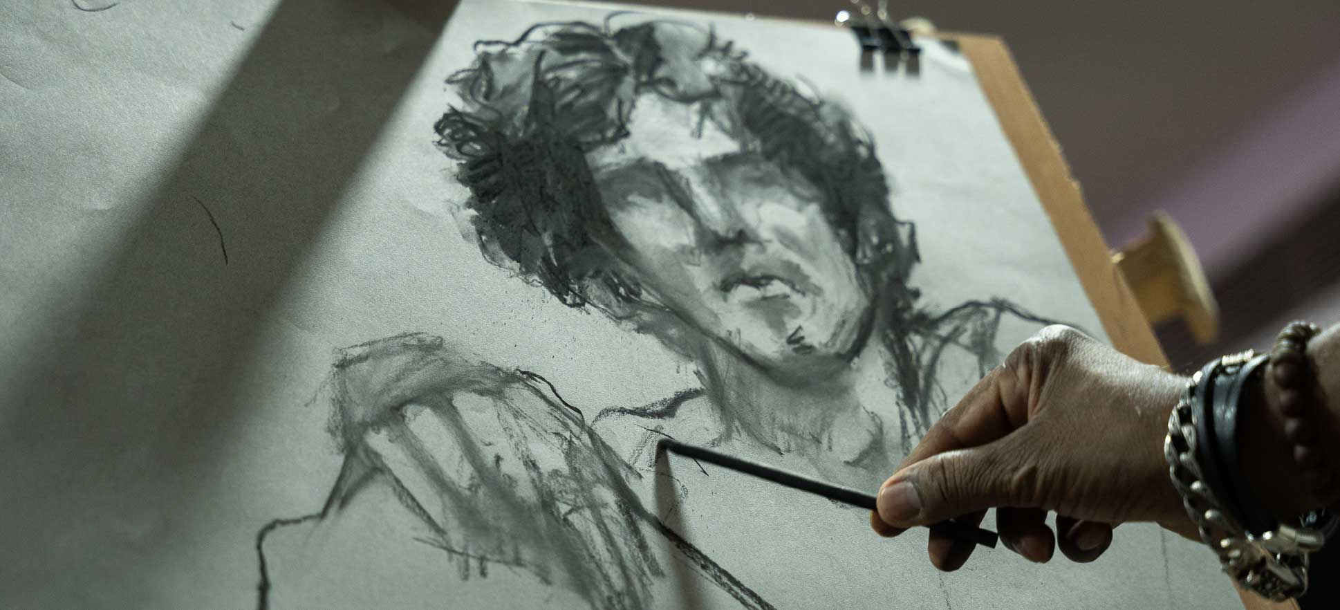 Figure drawing study from a live model.